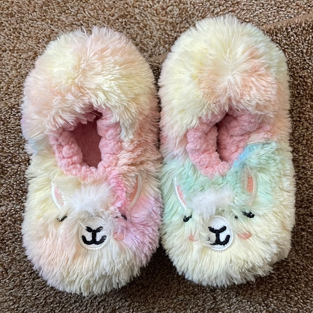 Girls bunny fuzzy bedroom slippers